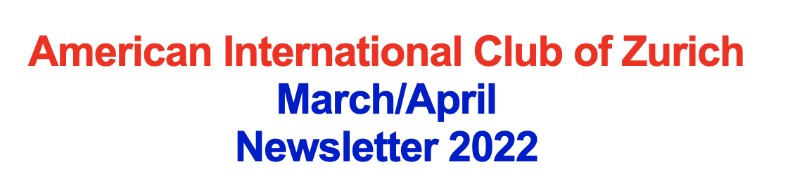 March/April 2022 Newsletter